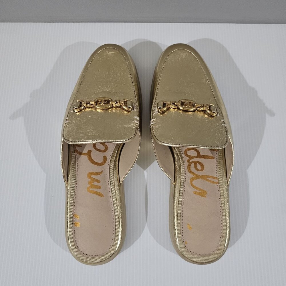 Sam Edelman Gold Mules - Picture 8 of 13